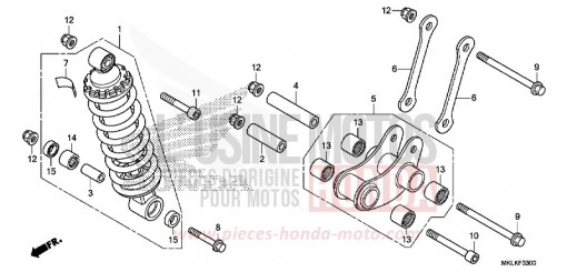 COUSSIN ARRIERE NC750SAK de 2019